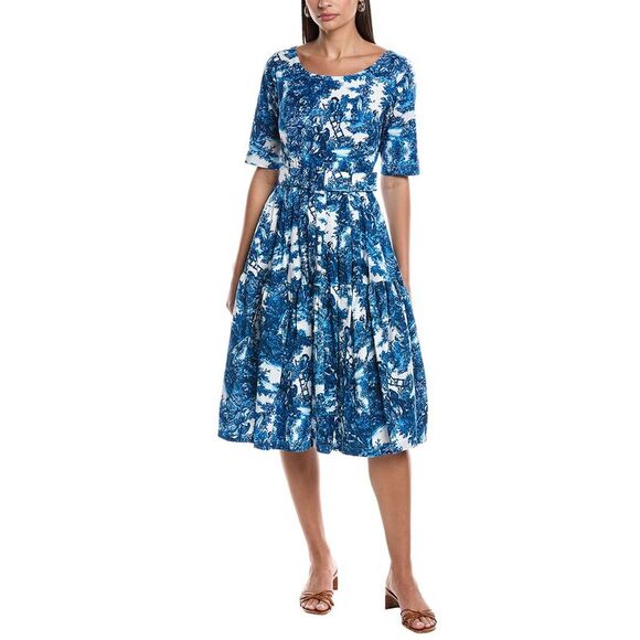 Samantha Sung WomensRose Midi Dress, White